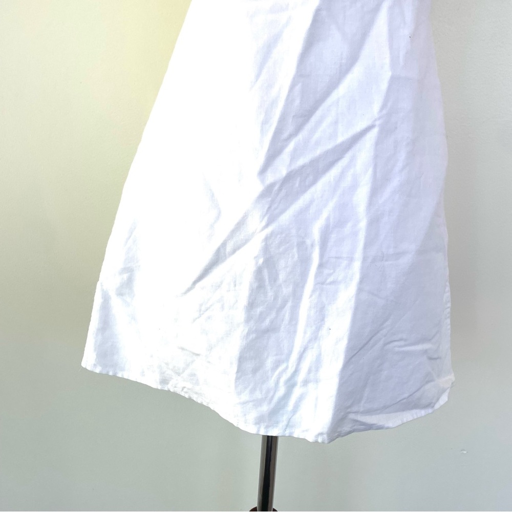 Aritzia Sunday Best Square Neck Back Lace Up Mini Dress 6 White Short Sleeve - Picture 7 of 12